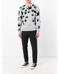 graues bedrucktes Sweatshirt von McQ Alexander McQueen