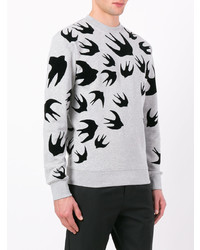 graues bedrucktes Sweatshirt von McQ Alexander McQueen