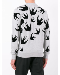 graues bedrucktes Sweatshirt von McQ Alexander McQueen