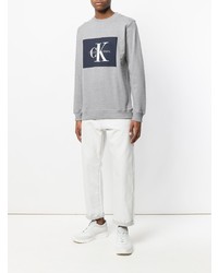 graues bedrucktes Sweatshirt von Calvin Klein Jeans