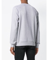 graues bedrucktes Sweatshirt von Balmain