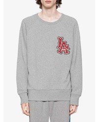 graues bedrucktes Sweatshirt von Gucci