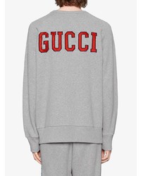 graues bedrucktes Sweatshirt von Gucci