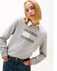 graues bedrucktes Sweatshirt von Tommy Jeans