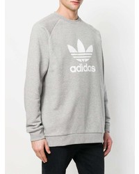 graues bedrucktes Sweatshirt von adidas