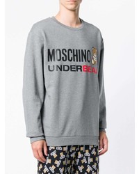 graues bedrucktes Sweatshirt von Moschino