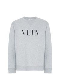 graues bedrucktes Sweatshirt von Valentino