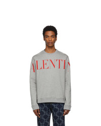 graues bedrucktes Sweatshirt von Valentino
