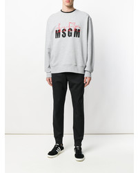 graues bedrucktes Sweatshirt von MSGM