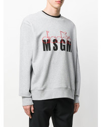 graues bedrucktes Sweatshirt von MSGM