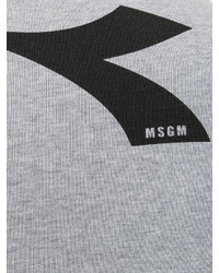 graues bedrucktes Sweatshirt von MSGM