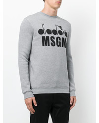 graues bedrucktes Sweatshirt von MSGM