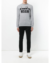 graues bedrucktes Sweatshirt von MSGM