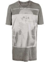 graues bedrucktes T-Shirt mit einem Rundhalsausschnitt von 11 By Boris Bidjan Saberi