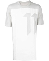 graues bedrucktes T-Shirt mit einem Rundhalsausschnitt von 11 By Boris Bidjan Saberi