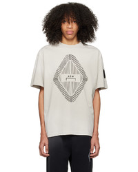 graues bedrucktes T-Shirt mit einem Rundhalsausschnitt von A-Cold-Wall*