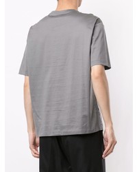 graues bedrucktes T-Shirt mit einem Rundhalsausschnitt von Emporio Armani