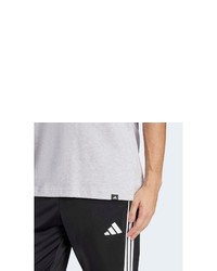 graues bedrucktes T-Shirt mit einem Rundhalsausschnitt von adidas Sportswear