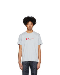 graues bedrucktes T-Shirt mit einem Rundhalsausschnitt von AFFIX