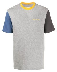graues bedrucktes T-Shirt mit einem Rundhalsausschnitt von Aimé Leon Dore