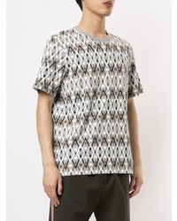 graues bedrucktes T-Shirt mit einem Rundhalsausschnitt von Joseph