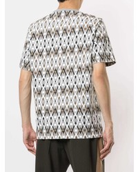 graues bedrucktes T-Shirt mit einem Rundhalsausschnitt von Joseph