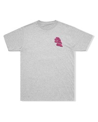 graues bedrucktes T-Shirt mit einem Rundhalsausschnitt von Anti Social Social Club