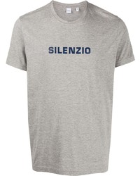 graues bedrucktes T-Shirt mit einem Rundhalsausschnitt von Aspesi
