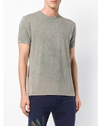 graues bedrucktes T-Shirt mit einem Rundhalsausschnitt von Mr & Mrs Italy