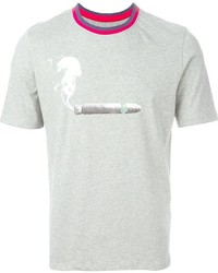 graues bedrucktes T-Shirt mit einem Rundhalsausschnitt von Band Of Outsiders