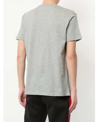 graues bedrucktes T-Shirt mit einem Rundhalsausschnitt von Loveless