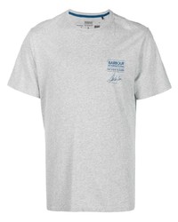 graues bedrucktes T-Shirt mit einem Rundhalsausschnitt von Barbour