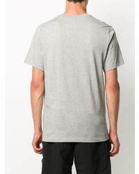 graues bedrucktes T-Shirt mit einem Rundhalsausschnitt von Nike