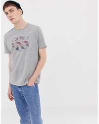 graues bedrucktes T-Shirt mit einem Rundhalsausschnitt von Ben Sherman