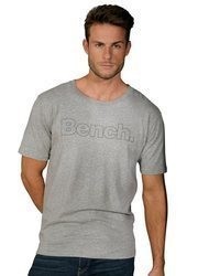 graues bedrucktes T-Shirt mit einem Rundhalsausschnitt von Bench. Loungewear