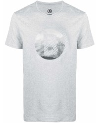 graues bedrucktes T-Shirt mit einem Rundhalsausschnitt von Bogner