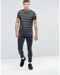 graues bedrucktes T-Shirt mit einem Rundhalsausschnitt von Asos