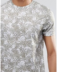 graues bedrucktes T-Shirt mit einem Rundhalsausschnitt von Asos