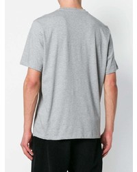 graues bedrucktes T-Shirt mit einem Rundhalsausschnitt von MSGM