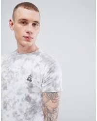 graues bedrucktes T-Shirt mit einem Rundhalsausschnitt von Brooklyn Supply Co.