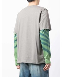 graues bedrucktes T-Shirt mit einem Rundhalsausschnitt von MSGM