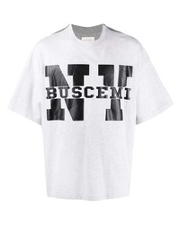 graues bedrucktes T-Shirt mit einem Rundhalsausschnitt von Buscemi