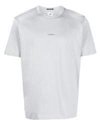 graues bedrucktes T-Shirt mit einem Rundhalsausschnitt von C.P. Company