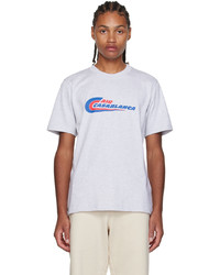 graues bedrucktes T-Shirt mit einem Rundhalsausschnitt von Casablanca