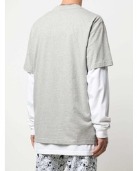 graues bedrucktes T-Shirt mit einem Rundhalsausschnitt von Vetements