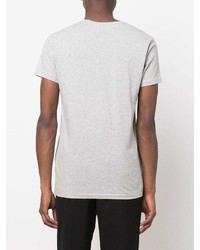 graues bedrucktes T-Shirt mit einem Rundhalsausschnitt von Haikure