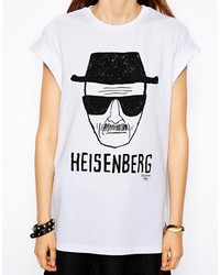 graues bedrucktes T-Shirt mit einem Rundhalsausschnitt von Asos