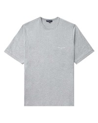 graues bedrucktes T-Shirt mit einem Rundhalsausschnitt von Comme des Garcons Homme
