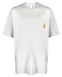 graues bedrucktes T-Shirt mit einem Rundhalsausschnitt von Comme Des Garcons SHIRT