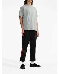 graues bedrucktes T-Shirt mit einem Rundhalsausschnitt von Comme des Garcons Homme